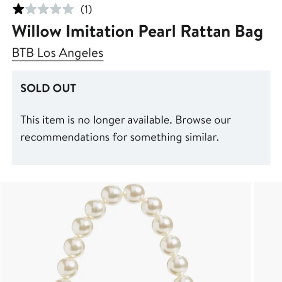 BTB Los Angeles Willow Imitation Pearl Bag - Picture 16 of 16